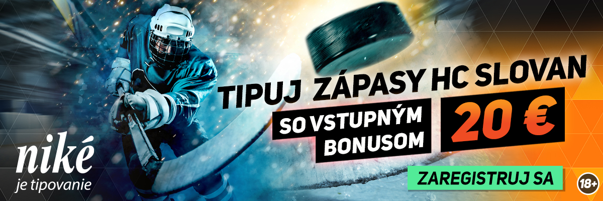 HC Slovan - tip hokejovĂş extraligu a vyhraj 20 EUR